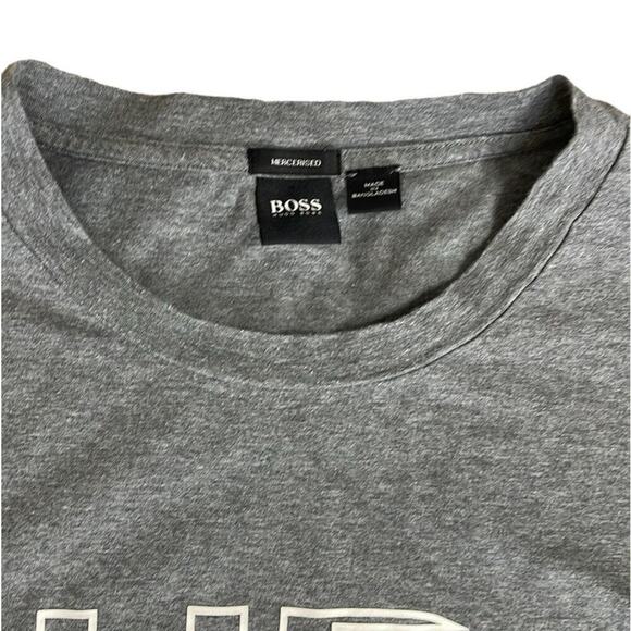 BOSS HUGO BOSS GRAY 100% COTTON MEN'S T-SHIRT SIZE XL - Picture 9 of 9